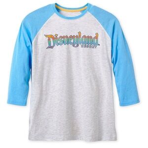 Men’s Disneyland Resort raglan-style baseball shirt pride days LGBTQ rainbow L